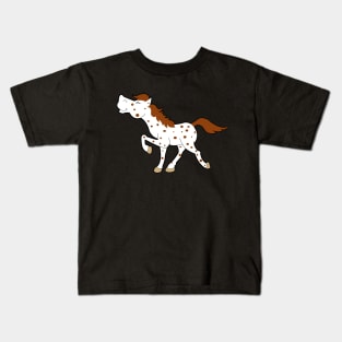 Appaloosa Red Roan Spotted Horse Kids T-Shirt